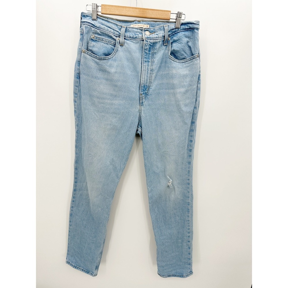 Levi's Light Wash 70s High Slim Straight Denim Jeans Womens Size 31 Blue